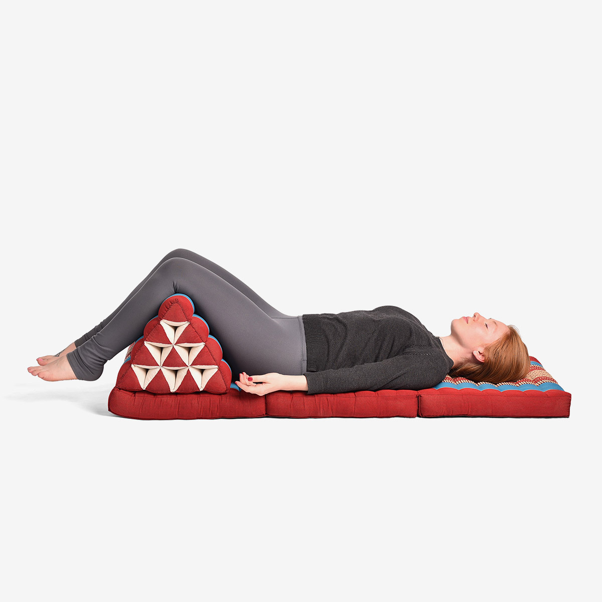 3 Fold Meditation Mat double - meditation yoga decor bed cushion pillow